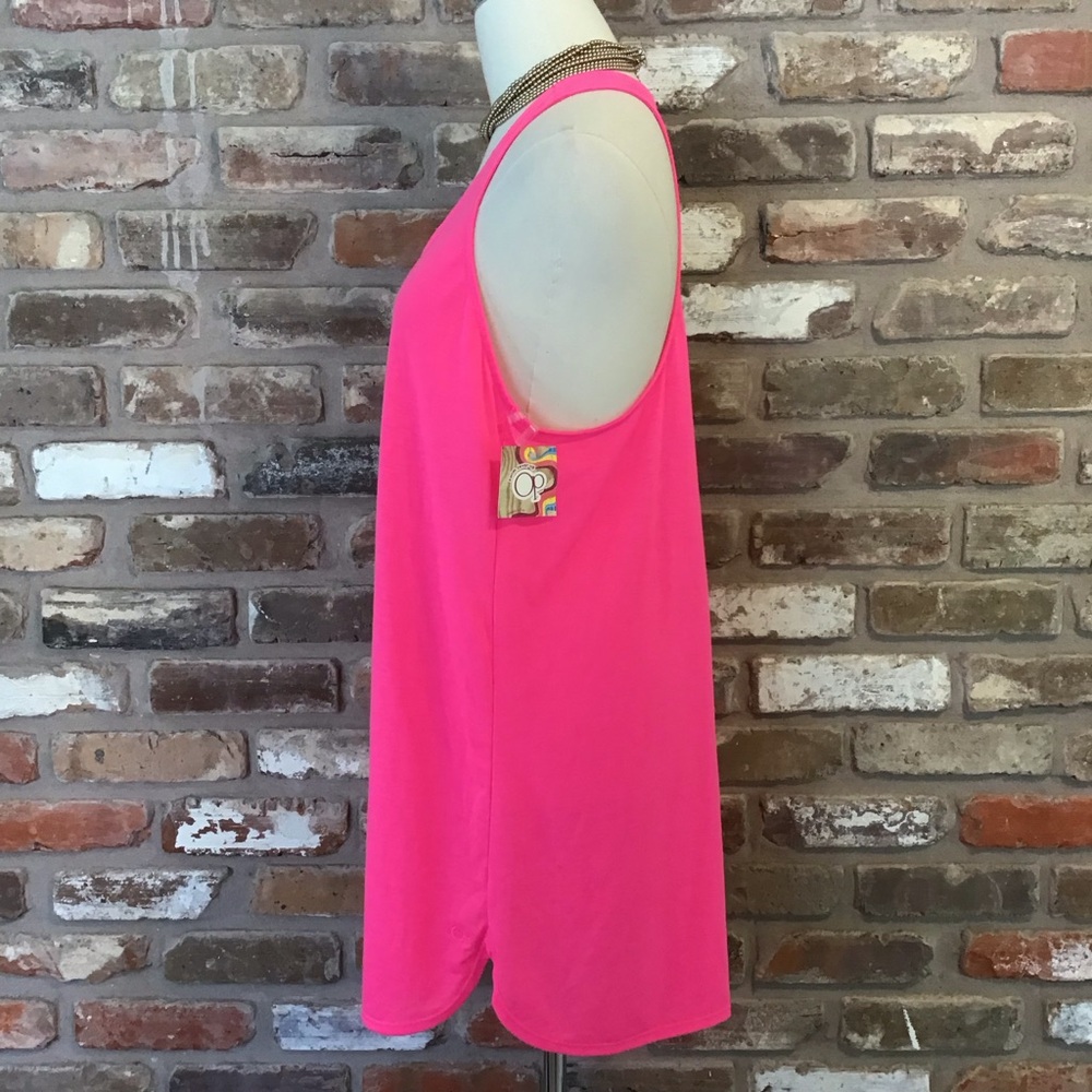 OP Women's Neon Pink Racerback Swim Coverup L NEW - Picture 3 of 7